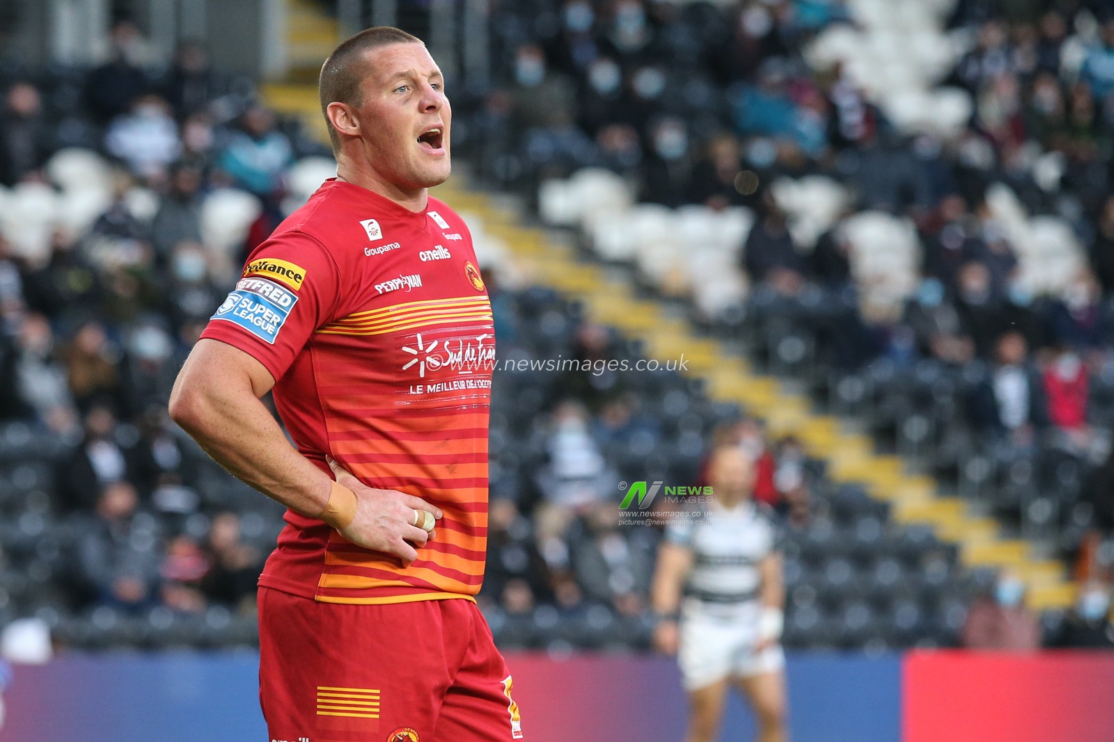 Joel Tomkins (22) of Catalans Dragons during the game