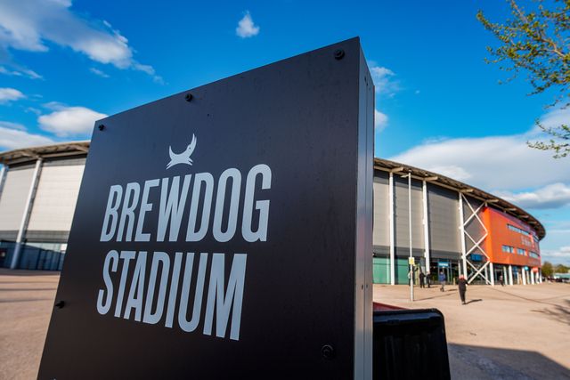 A general view of the stadium on the outside prior to kick off during the Betfred Challenge Cup Quarter Final match St Helens vs Catalans Dragons at The BrewDog Stadium, St Helens, United Kingdom on 10 April 2026

(Photo by Maynard Manyowa/News Images)
