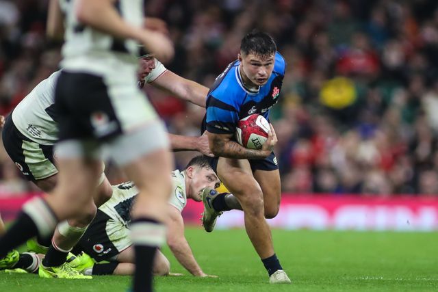 Charlie Lawrence of Japan makes break during the Quilter Nations Series 2025 match Wales vs Japan at Principality Stadium, Cardiff, United Kingdom, 15th November 2025

(Photo by Andrew Lewis/News Images)

*** GER AUT SUI OUT ***