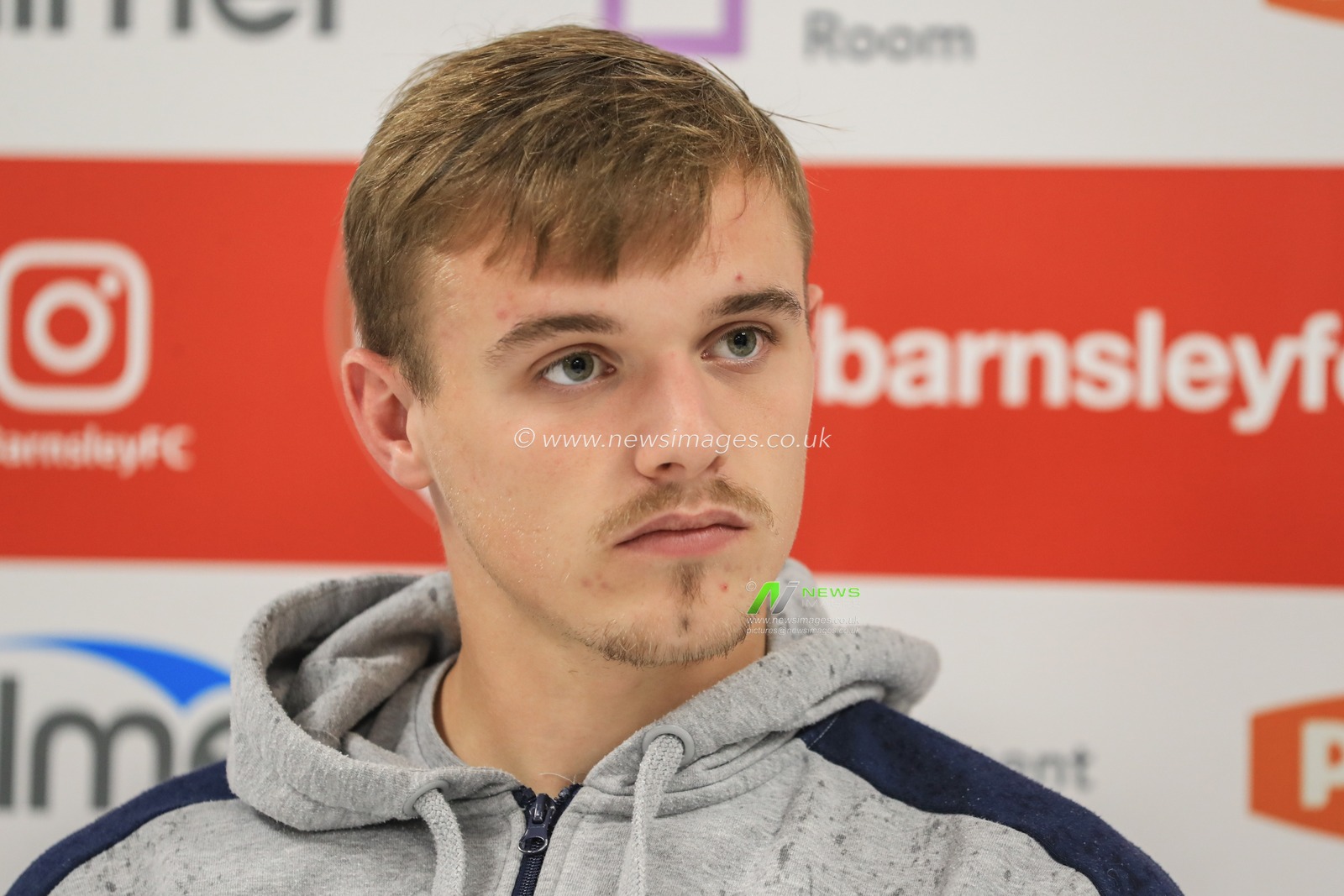 1st November 2019, Oakwell, Barnsley, England; Sky Bet Championship, Barnsley v Bristol City : Luke Thomas (16) of Barnsley speaks to the press as Barnsley come back from being 0-2 down to draw 2-2

Credit: Mark Cosgrove/News Images