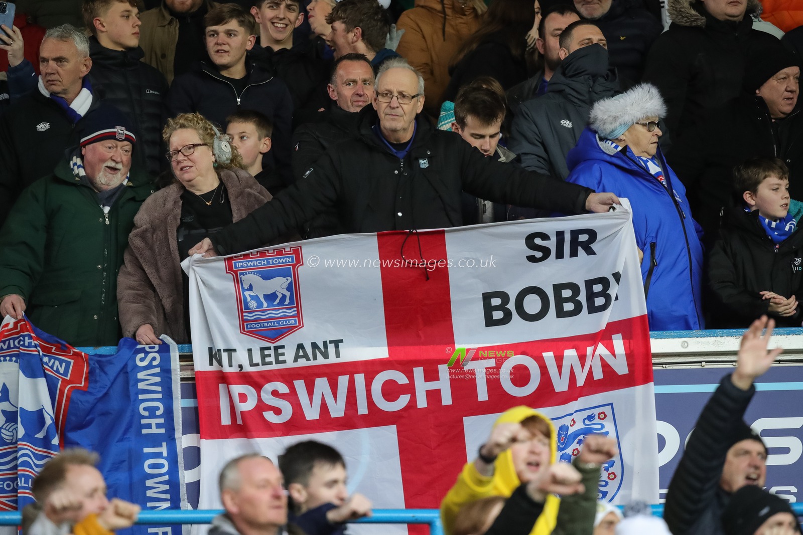 Ipswich Town supporters cheer on their team during the Sky Bet Championship match Leeds United vs Ipswich Town at Elland Road, Leeds, United Kingdom, 23rd December 2023

(Photo by James Heaton/News Images)