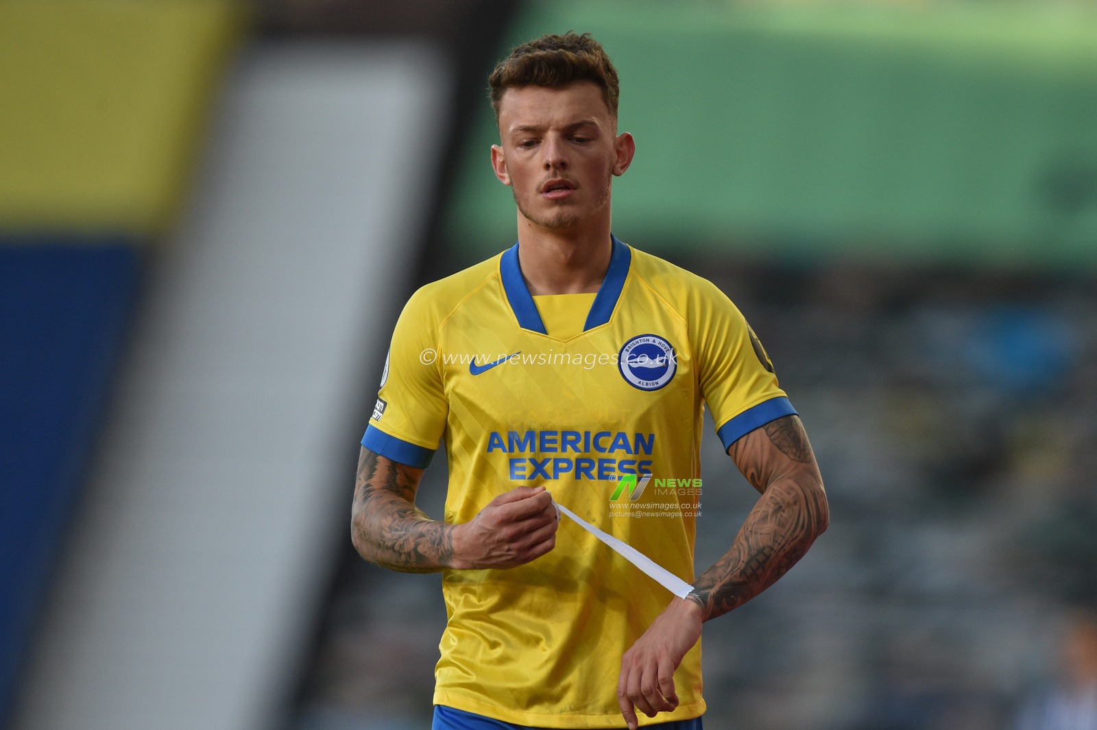 Ben White #3 of Brighton & Hove Albion comes off the field