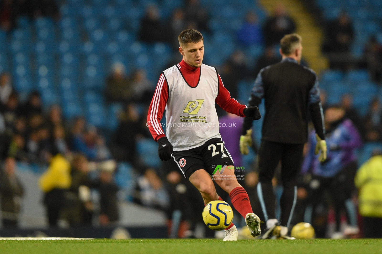 29th December 2019, Etihad Stadium, Manchester, England; Premier League, Manchester City v Sheffield United : Joao Cancelo (27) of Manchester City during the pre match warm up.

Credit: Richard Long/News Images