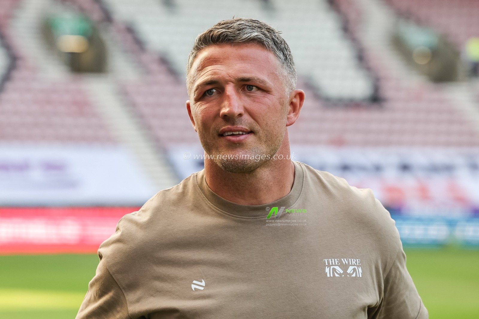 Sam Burgess head coach of Warrington Wolves arrives during the Betfred Super League round 18 match Wigan Warriors vs Warrington Wolves at The Brick Community Stadium, Wigan, United Kingdom on 10 July 2026

(Photo by Mark Cosgrove/News Images)