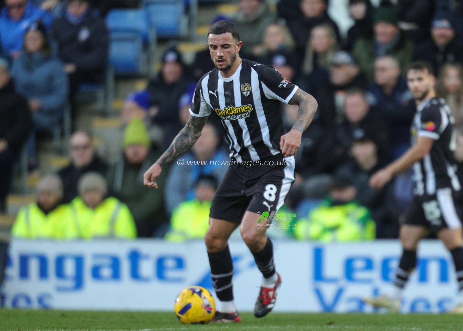 Oliver Norburn of Notts County on the ball during the Sky Bet League 2 match Chesterfield vs Notts County at SMH Group Stadium, Chesterfield, United Kingdom, 26th December 2025

(Photo by Richard Bierton/News Images)

*** GER AUT SUI OUT ***