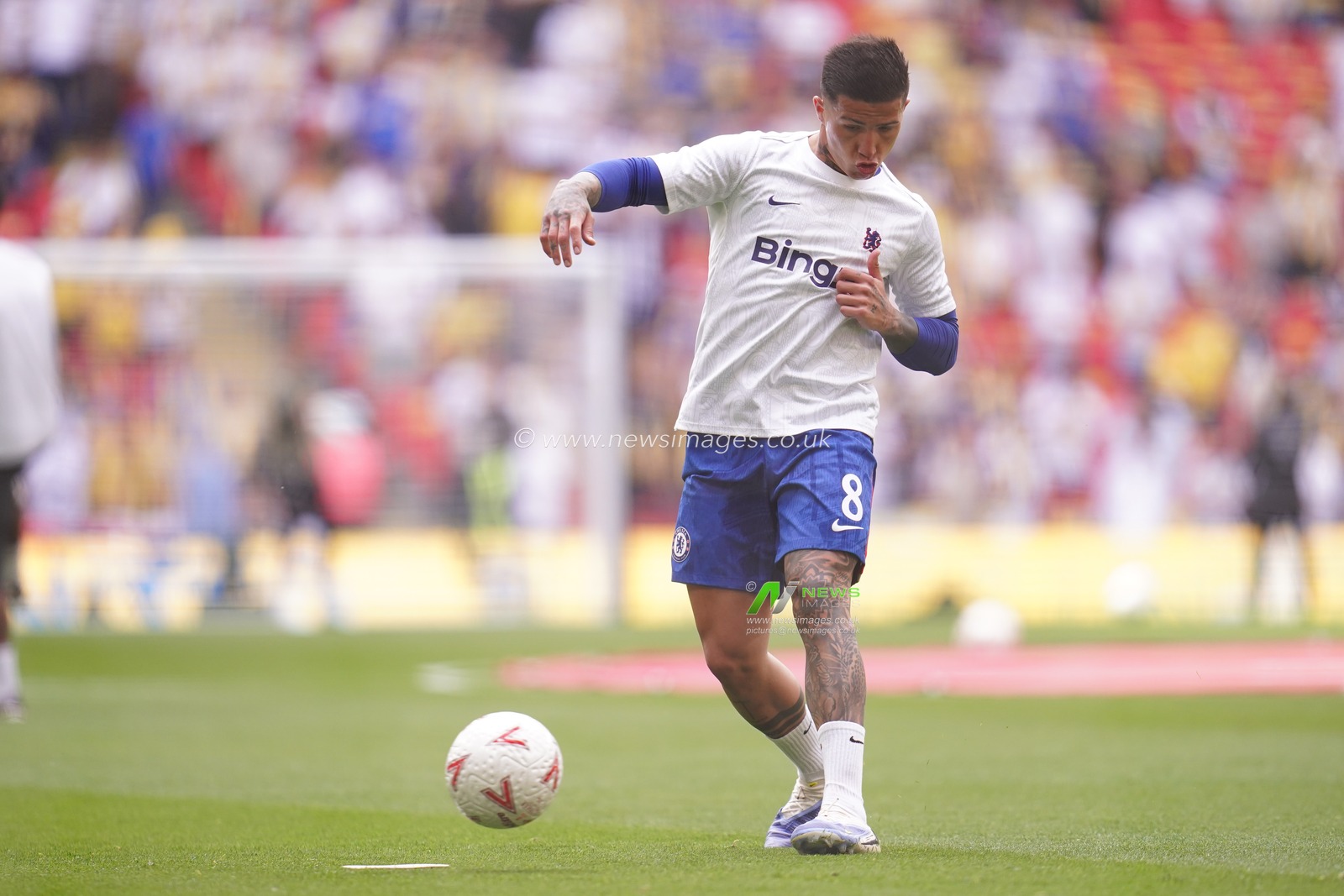 Enzo Fernandez of Chelsea ahead of the Emirates FA Cup Semi-Final match Chelsea vs Leeds United at Wembley Stadium, London, United Kingdom on 26 April 2026

(Photo by Harvey Murphy/News Images)