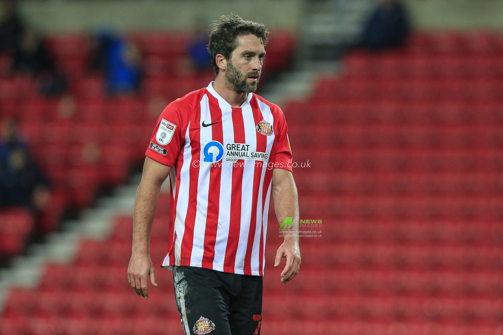 Will Grigg #22 of Sunderland in action