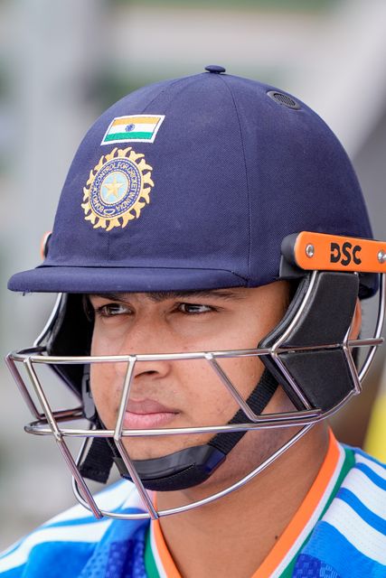 Vaibhav Sooryavanshi of India looks on before walking out to bat during the Second Vitality T20 International match England vs India at Old Trafford, Manchester, United Kingdom on 04 July 2026

(Photo by Maynard Manyowa/News Images)