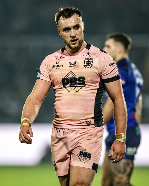 Connor Bailey of Hull FC during the Betfred Super League match Wakefield Trinity vs Hull FC at DIY Kitchens Stadium, Wakefield, United Kingdom on 05 March 2026

(Photo by Alfie Cosgrove/News Images)