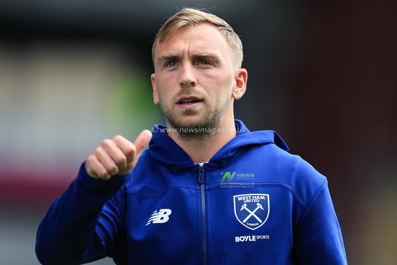 Jarrod Bowen of West Ham United arrives ahead of the Sky Bet Championship match Burnley vs West Ham United at Turf Moor, Burnley, United Kingdom on 16 August 2026

(Photo by Jorge Horsted/News Images)