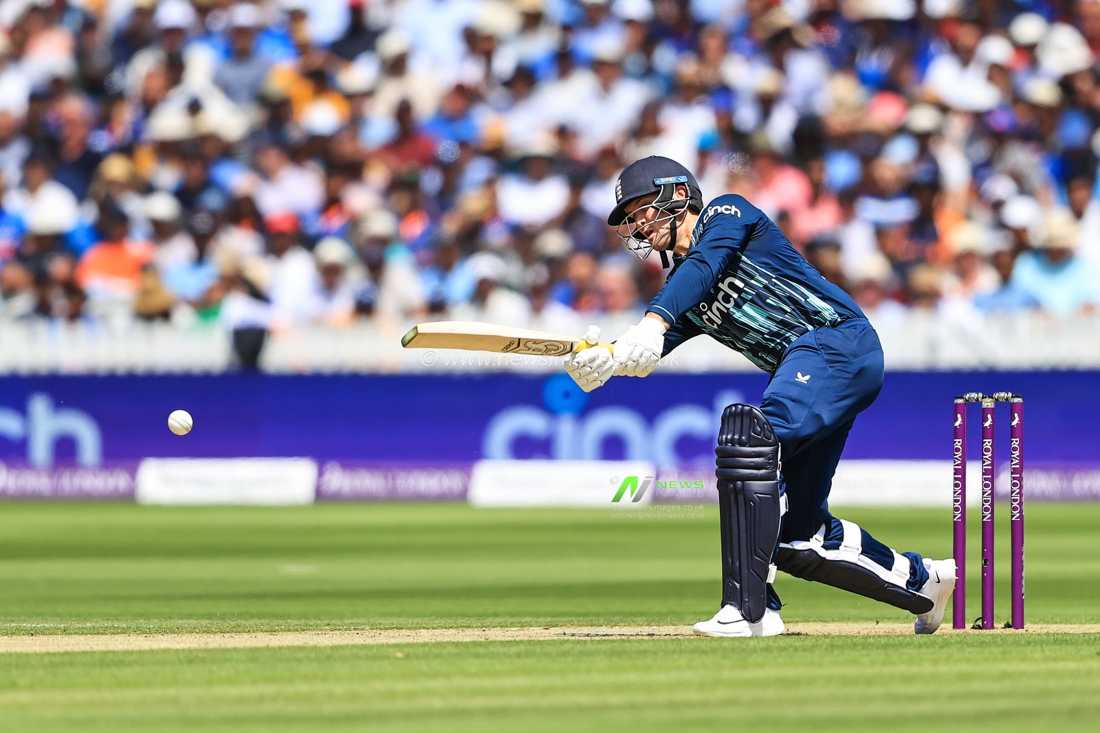 Jason Roy of England in action during the game