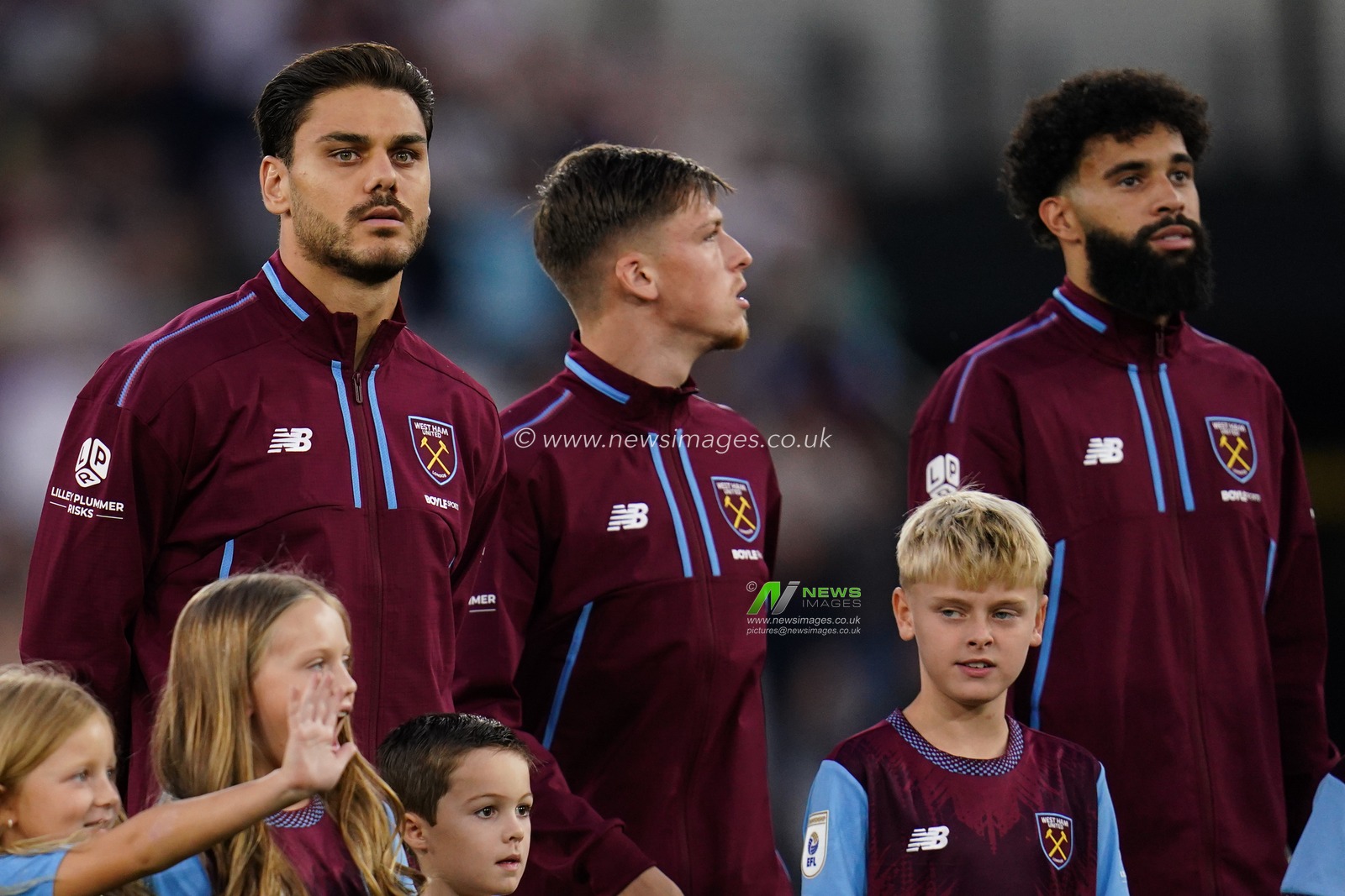 Konstantinos Mavropanos of West Ham United ahead of kick off during the Sky Bet Championship match West Ham United vs Wolverhampton Wanderers at London Stadium, London, United Kingdom on 01 September 2026

(Photo by Harvey Murphy/News Images)