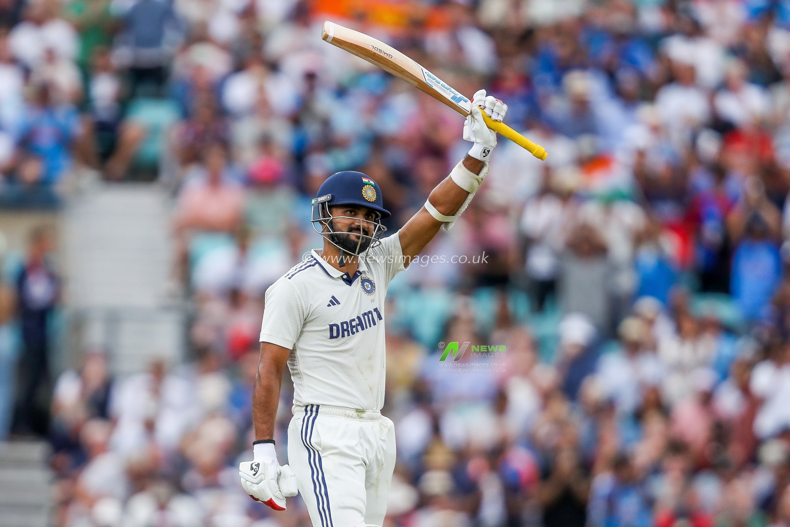 Akash Deep of India celebrates a half century during the 5th Rothesay Test Match Day 3 England vs India at The Kia Oval, London, United Kingdom, 2nd August 2025

(Photo by Izzy Poles/News Images)
