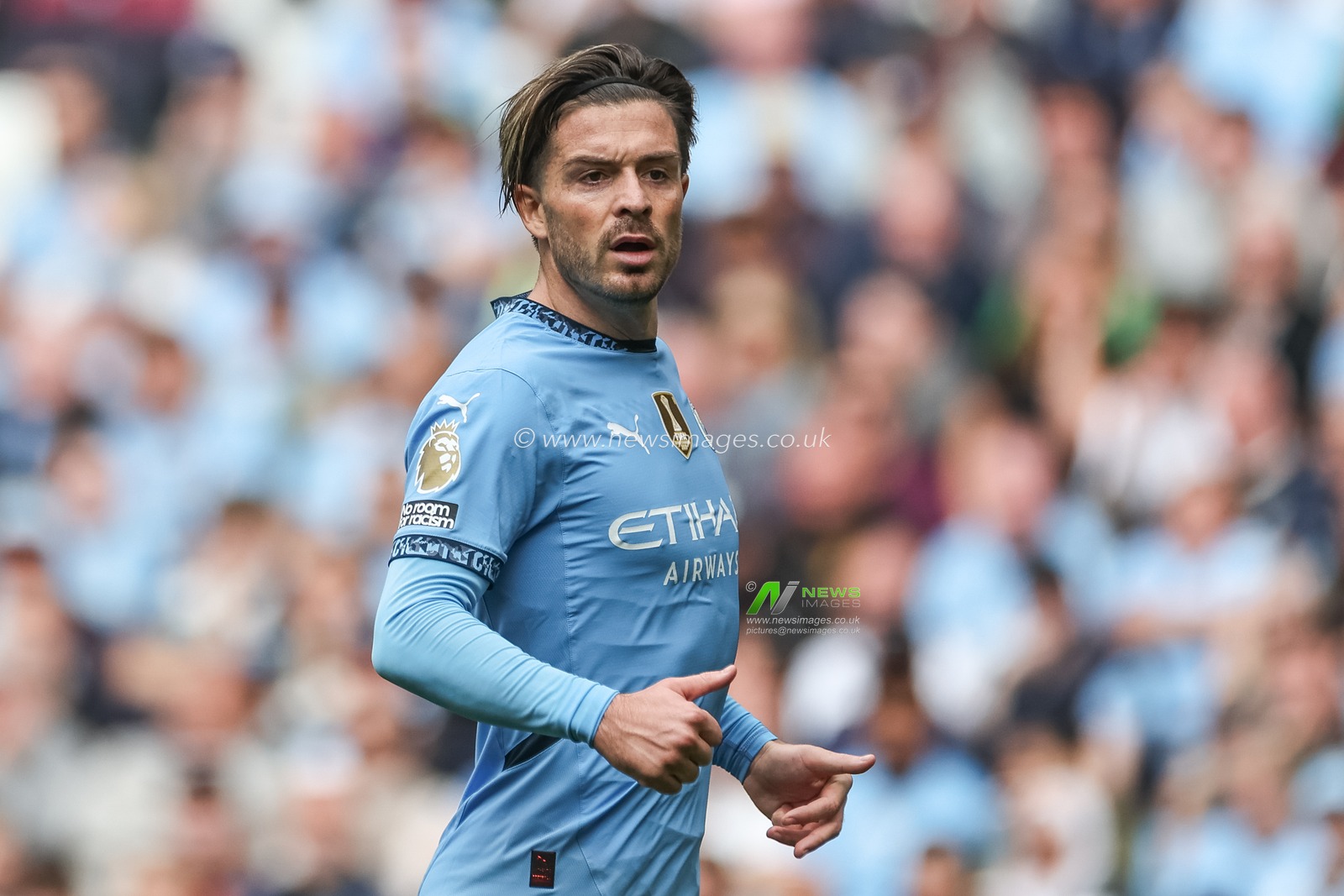 Jack Grealish of Manchester City during the Premier League match Manchester City vs Brentford at Etihad Stadium, Manchester, United Kingdom, 14th September 2024

(Photo by Mark Cosgrove/News Images)