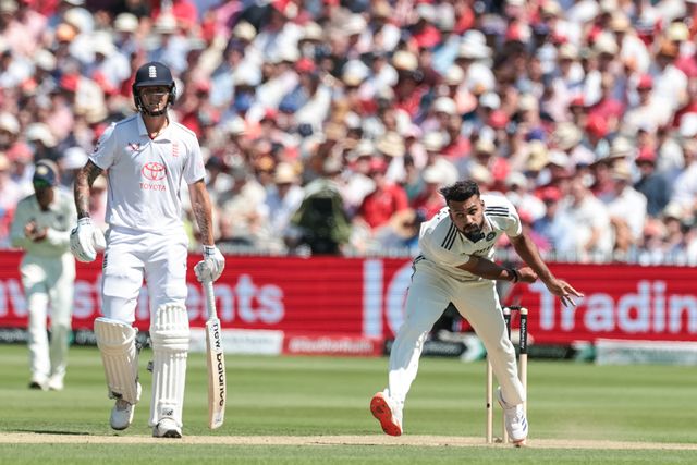 Akash Deep of India delivers the ball during the 3rd Rothesay Test Match Day 2 England v India at Lords, London, United Kingdom, 11th July 2025

(Photo by Mark Cosgrove/News Images)