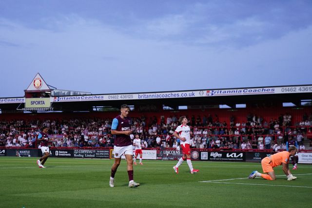 during the pre-season friendly match Stevenage vs West Ham United at Lamex Stadium, Stevenage, United Kingdom on 22 July 2026

(Photo by Harvey Murphy/News Images)