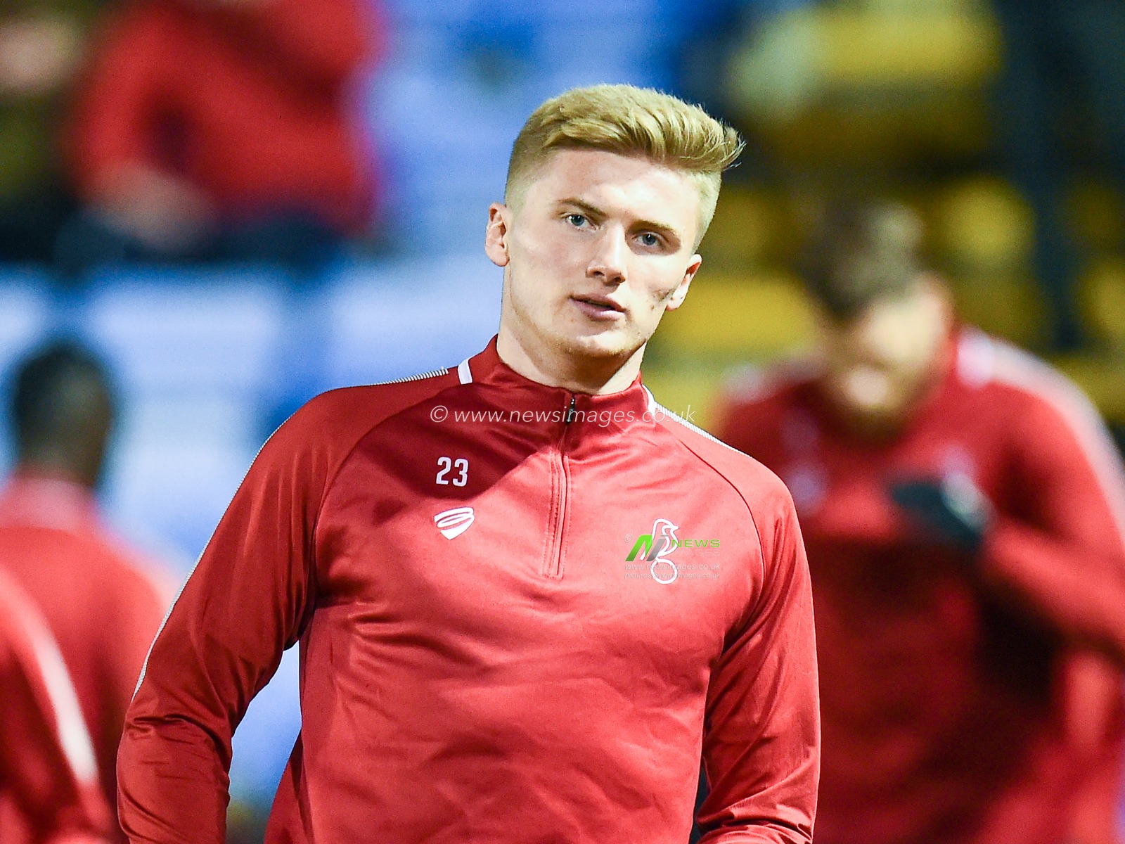 14th January 2020, Greenhous Meadow, Shrewsbury, England; Emirates FA Cup, Shrewsbury Town v Bristol City :
Taylor Moore (23) of Bristol City during warmup
Credit: Gareth Dalley/News Images