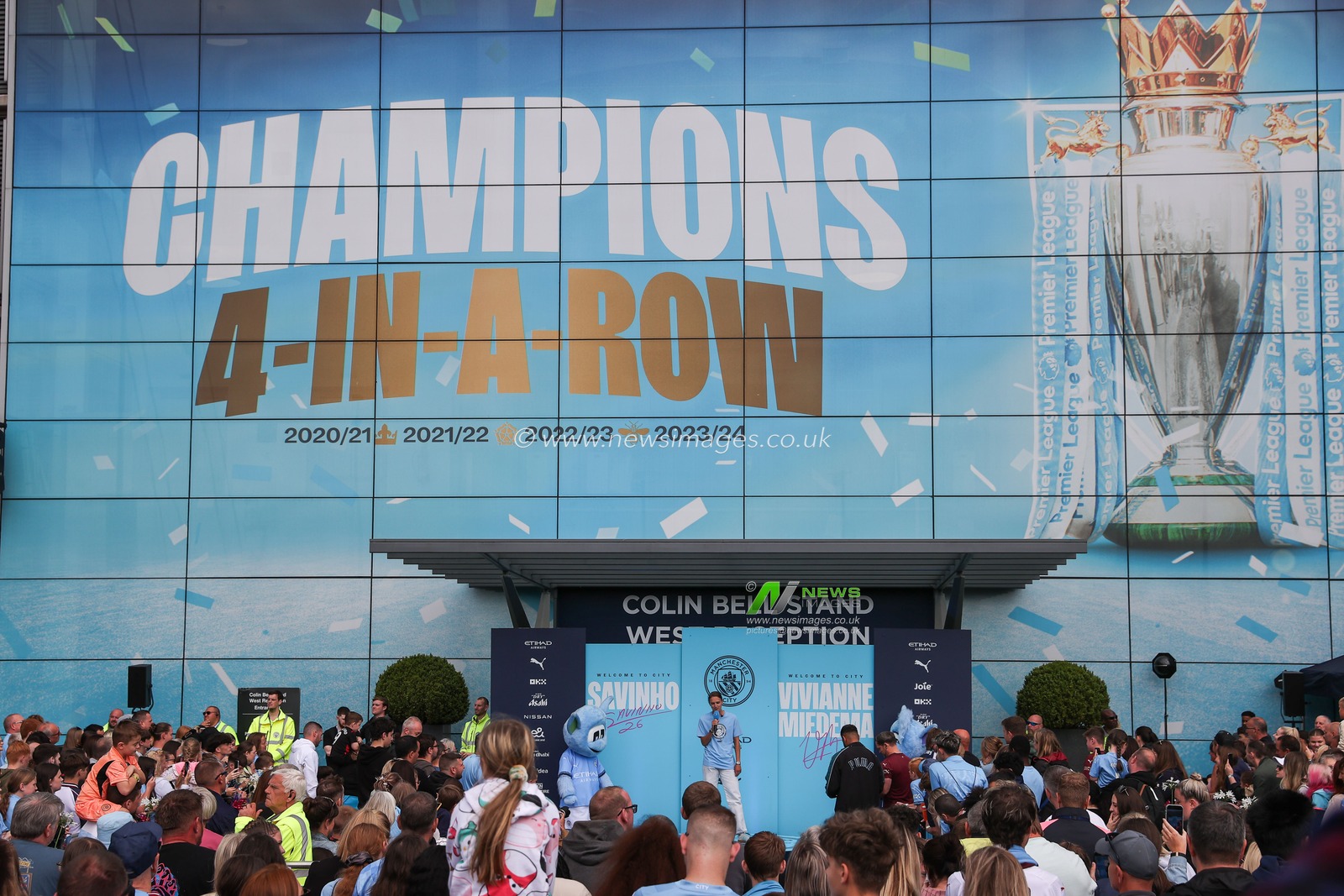 Vivianne Miedema Manchester City's womenâ€™s latest signing is introduce to supporters at Etihad Stadium, Manchester, United Kingdom, 4th August 2024

(Photo by Mark Cosgrove/News Images)