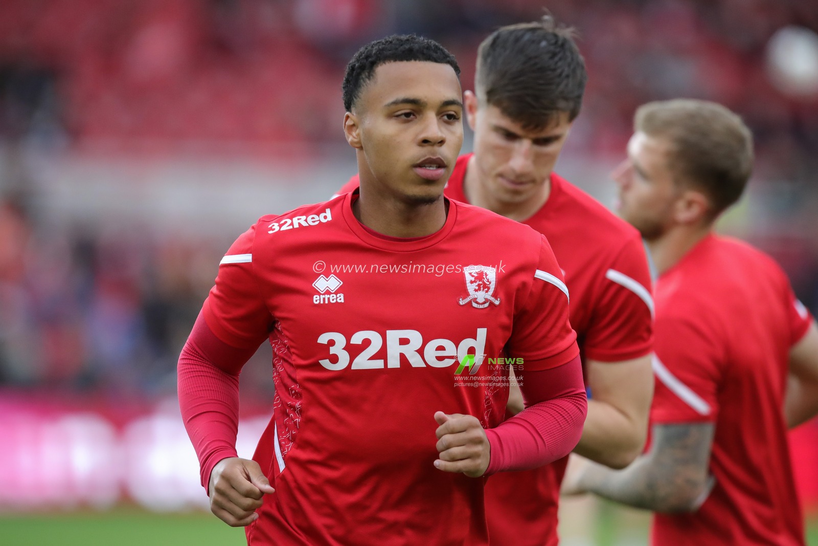 Cameron Archer #10 of Middlesbrough during the pre match warm up ahead of the Sky Bet Championship Play-Off match Middlesbrough vs Coventry City at Riverside Stadium, Middlesbrough, United Kingdom, 17th May 2023

(Photo by James Heaton/News Images)