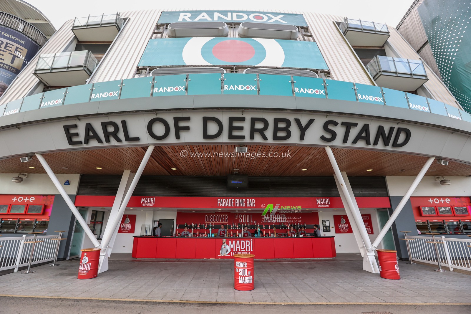 A general view of the Earl of Derby Stand during the Randox Grand National 2024 Opening Day at Aintree Racecourse, Liverpool, United Kingdom, 11th April 2024

(Photo by Mark Cosgrove/News Images)