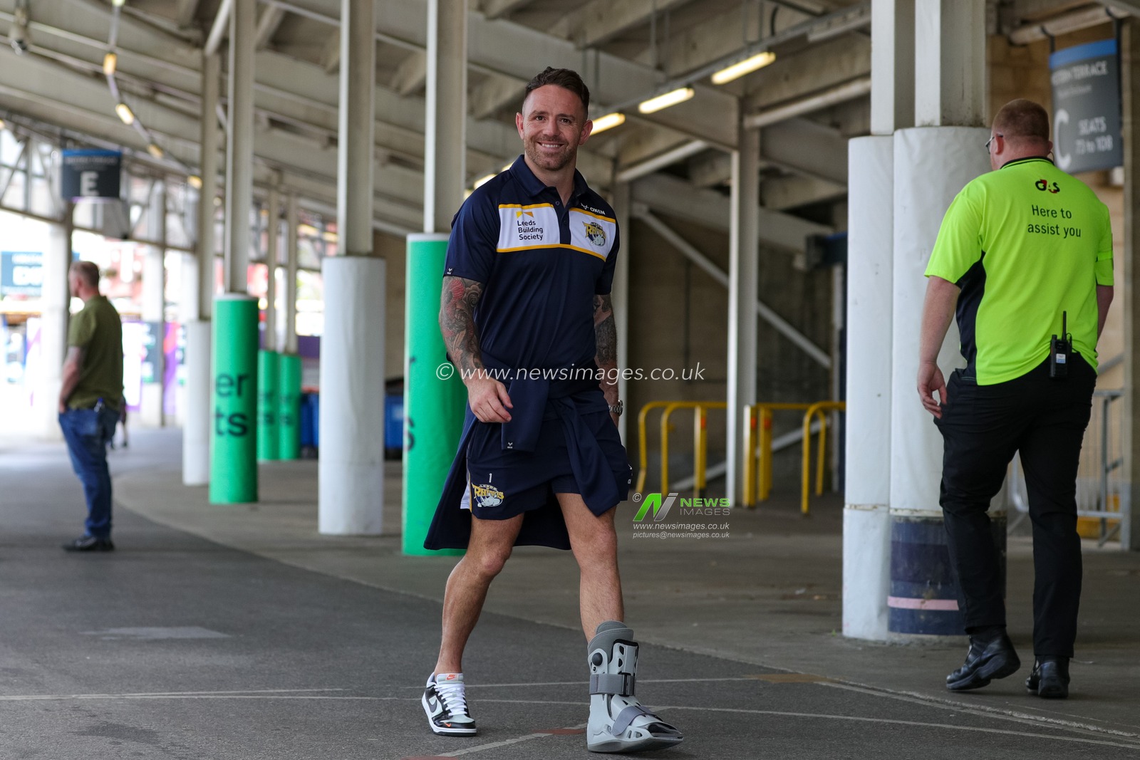 Richie Myler #1 of Leeds Rhinos  arrives at Headingley Stadium ahead of the Betfred Super League Round 22 match Leeds Rhinos vs Warrington Wolves at Headingley Stadium, Leeds, United Kingdom, 20th August 2023

(Photo by James Heaton/News Images)