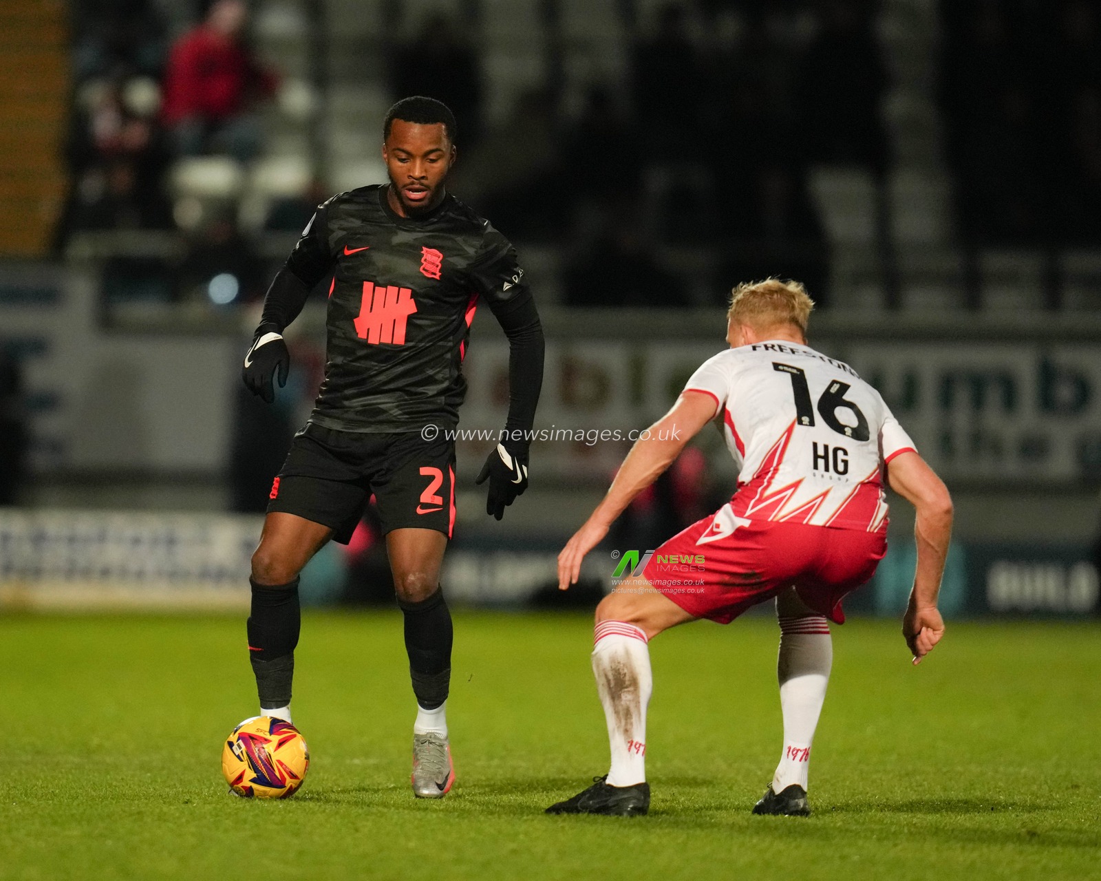 Ethan Laird of Birmingham City in action during the Vertu Trophy Quarter Final match Stevenage vs Birmingham City at Lamex Stadium, Stevenage, United Kingdom, 4th February 2025

(Photo by Harvey Murphy/News Images)