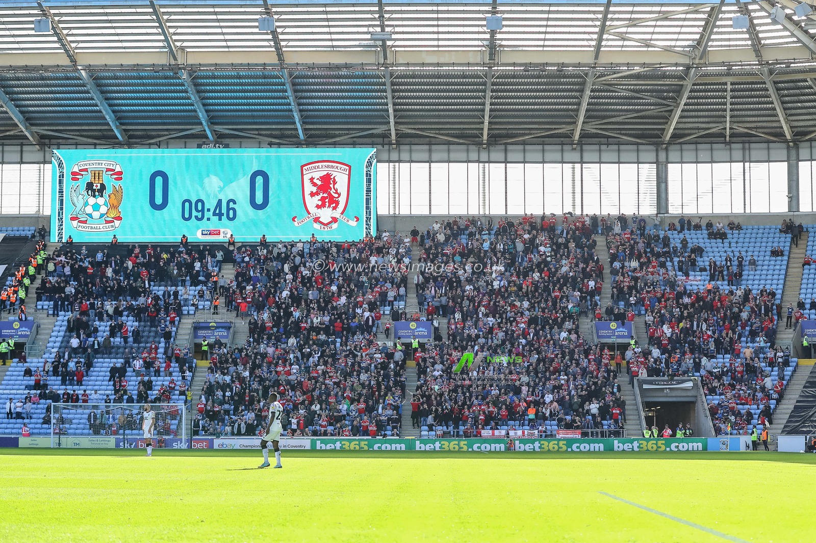 General view of the travelling fans during the Sky Bet Championship match Coventry City vs Middlesbrough at Coventry Building Society Arena, Coventry, United Kingdom, 1st October 2022

(Photo by Gareth Evans/News Images)