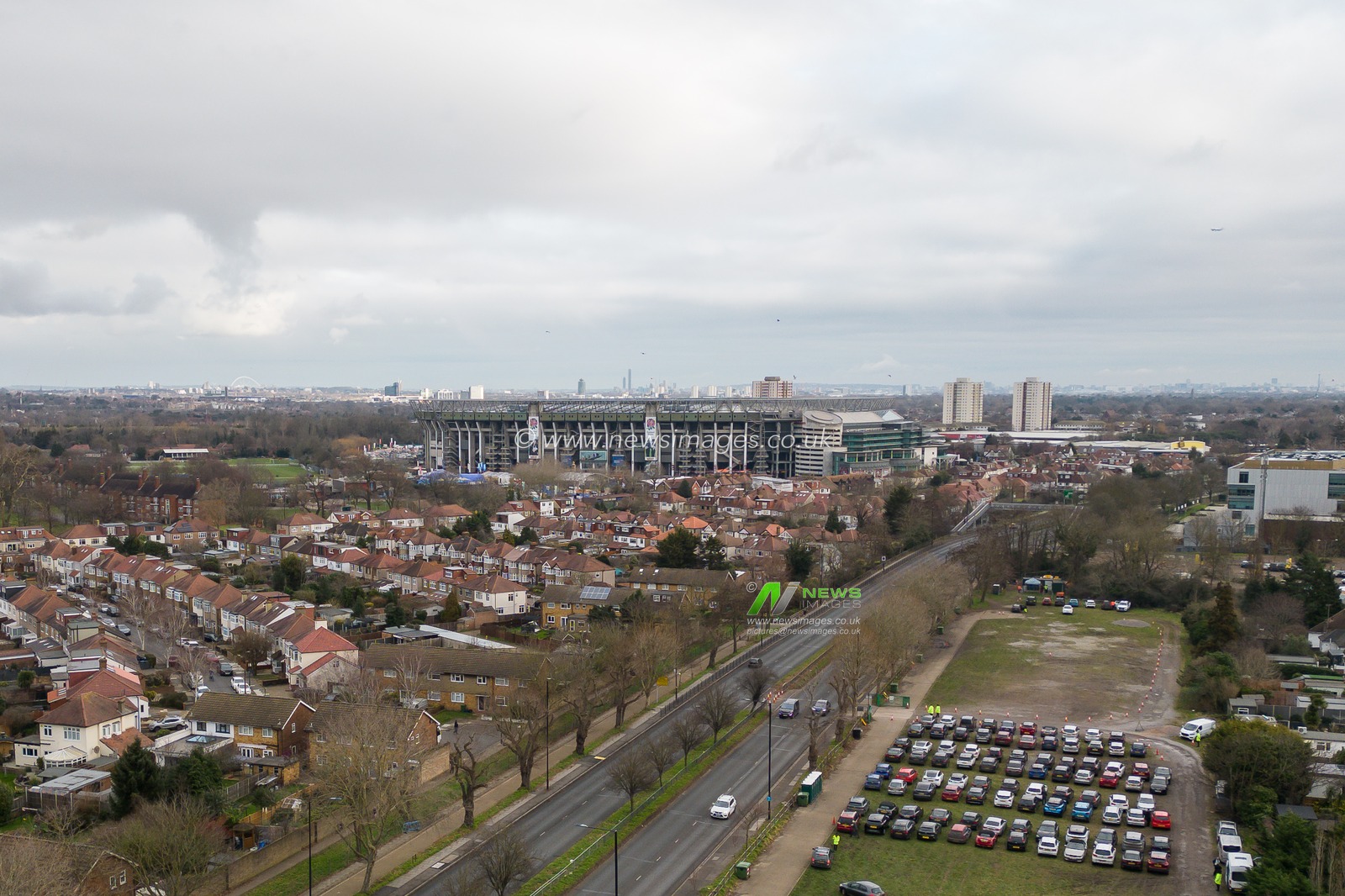General view of Twickenham Stadium, Home of England ahead of the 2023 Guinness 6 Nations match England vs Scotland at Twickenham Stadium, Twickenham, United Kingdom, 4th February 2023

(Photo by Craig Thomas/News Images)
