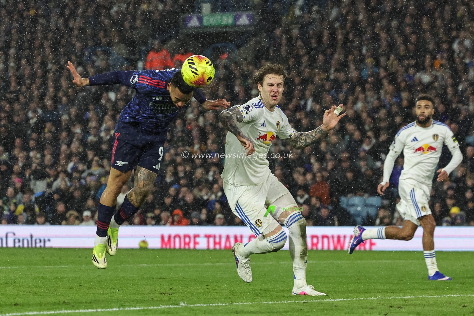 Gabriel Jesus of Arsenal heads on goal during the Premier League match Leeds United vs Arsenal at Elland Road, Leeds, United Kingdom, 31st January 2026

(Photo by Mark Cosgrove/News Images)