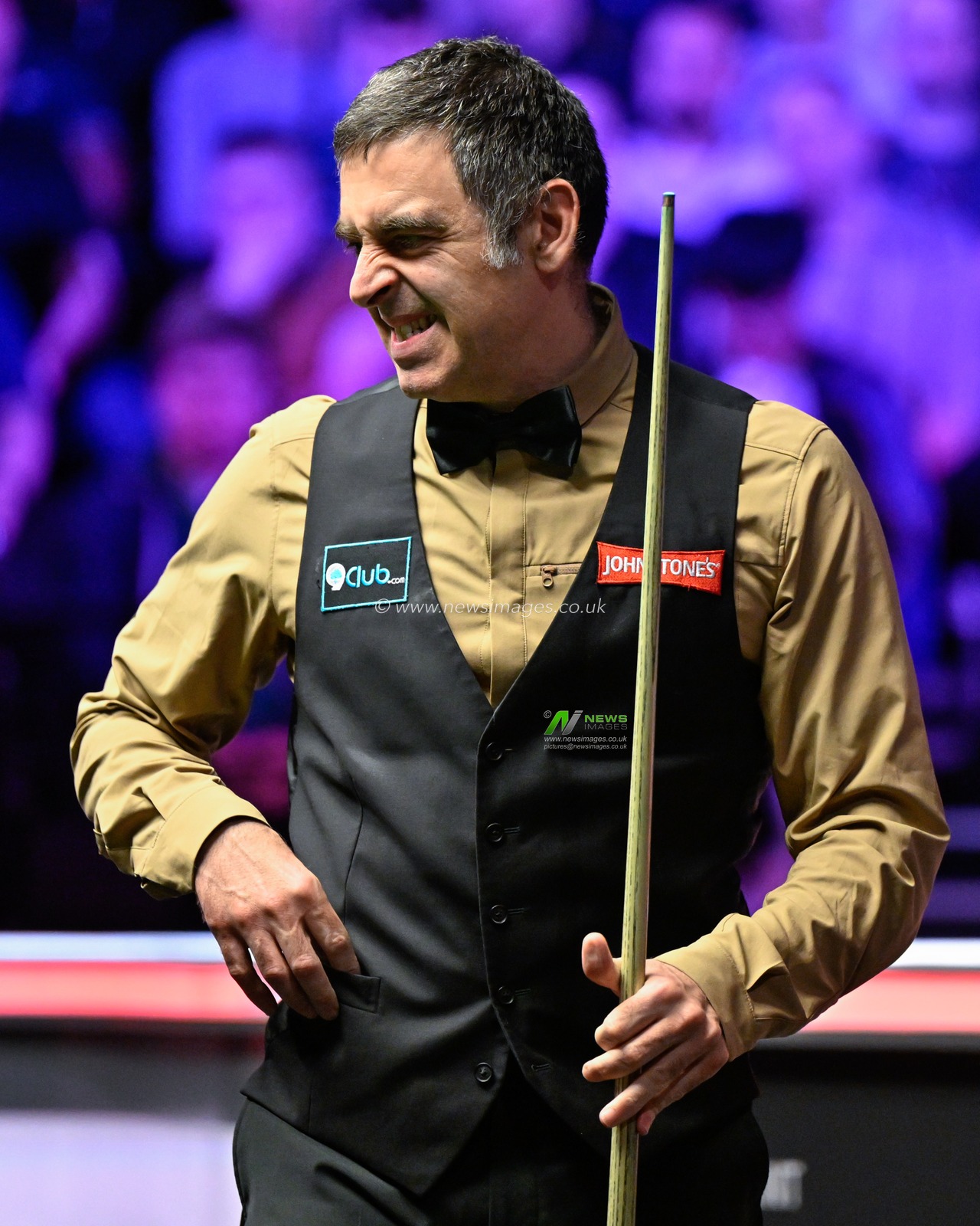 Ronnie O'Sullivan reacts, during the Johnstoneâ€™s Paint Tour Championship Final at Manchester Central, Manchester, United Kingdom, 7th April 2024

(Photo by Cody Froggatt/News Images)