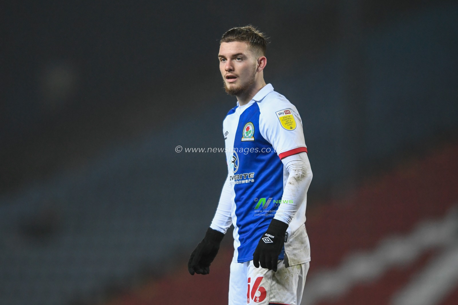 Harvey Elliott #16 of Blackburn Rovers in action during the game