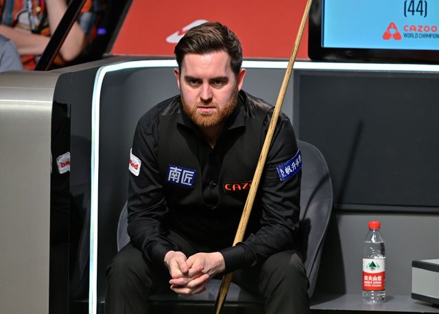 Jak Jones reacts, during the Cazoo World Championships 2024 Final at Crucible Theatre, Sheffield, United Kingdom, 5th May 2024

(Photo by Cody Froggatt/News Images)