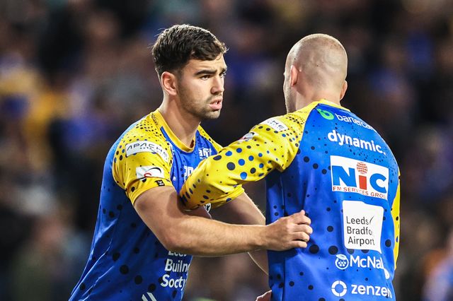 Jack Sinfield of Leeds Rhinos in the pre-game warm up during the Betfred Super League round 26 match Leeds Rhinos vs Catalans Dragons at Headingley Stadium, Leeds, United Kingdom, 11th September 2025

(Photo by Alfie Cosgrove/News Images)