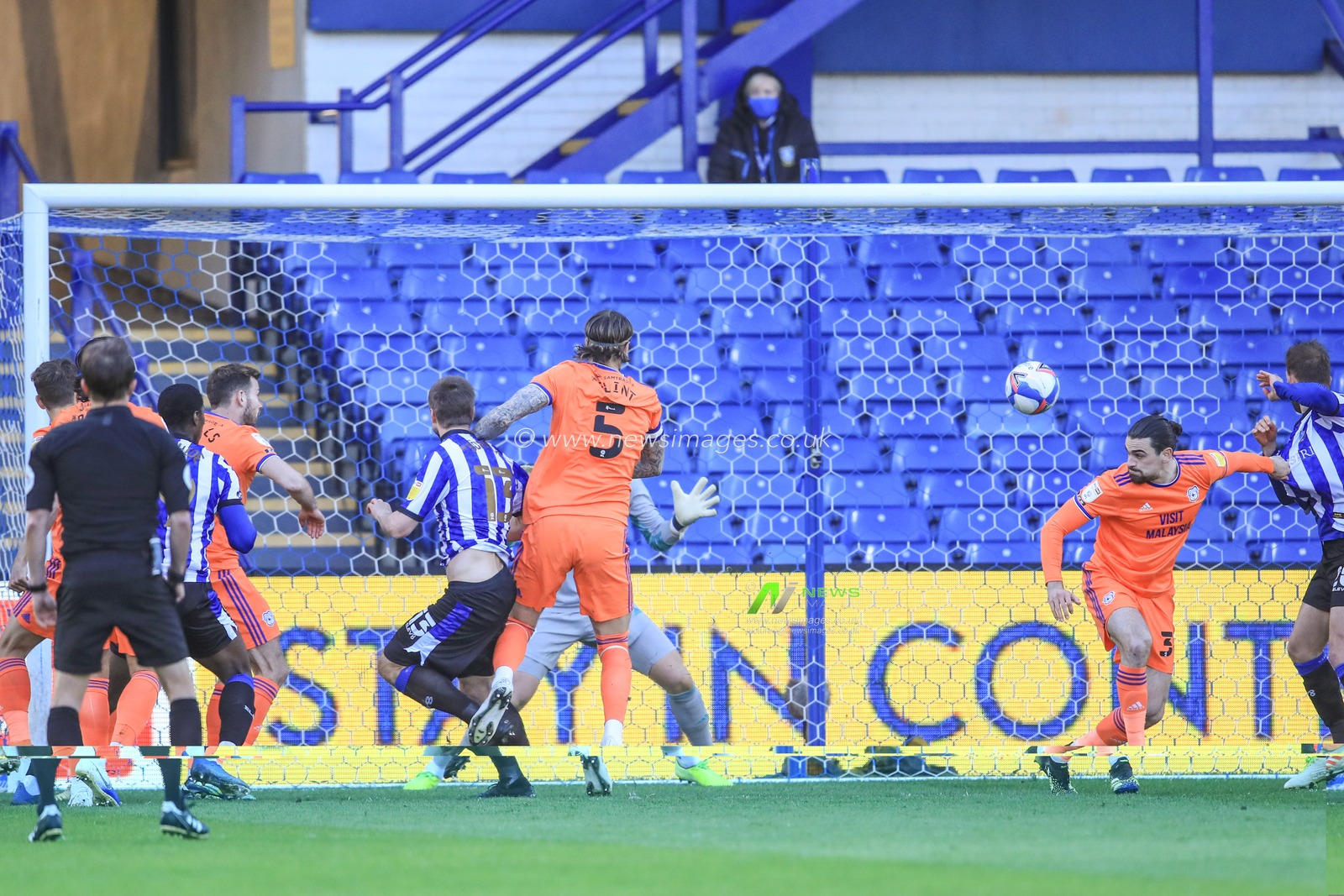 Julian Borner #13 of Sheffield Wednesday scores to make it 1-0