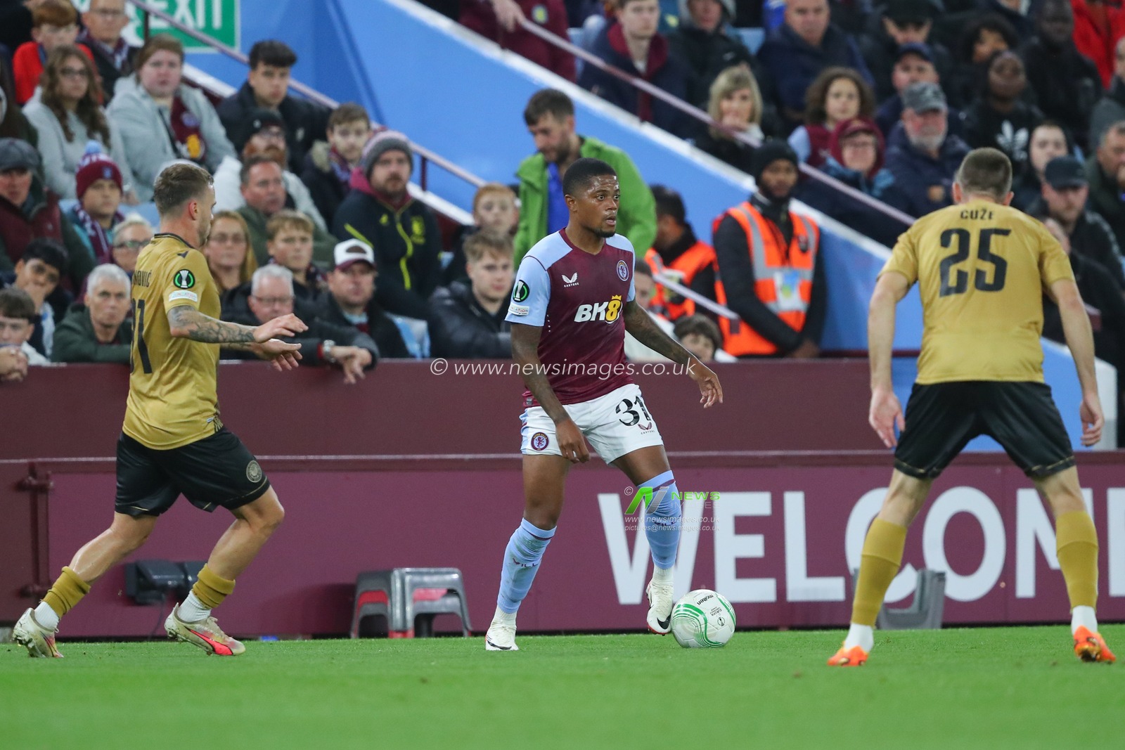 Leon Bailey #31 of Aston Villa in action during the UEFA Europa Conference League match Aston Villa vs HÅ K Zrinjski Mostar at Villa Park, Birmingham, United Kingdom, 5th October 2023

(Photo by Gareth Evans/News Images)