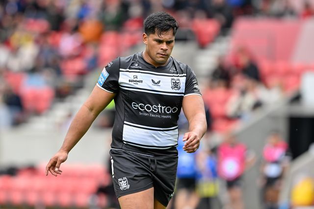 Herman Eseâ€™ese Hull FC during the Betfred Super League Round 16 match Salford Red Devils vs Hull FC at Salford Community Stadium, Eccles, United Kingdom, 7th July 2024

(Photo by Cody Froggatt/News Images)