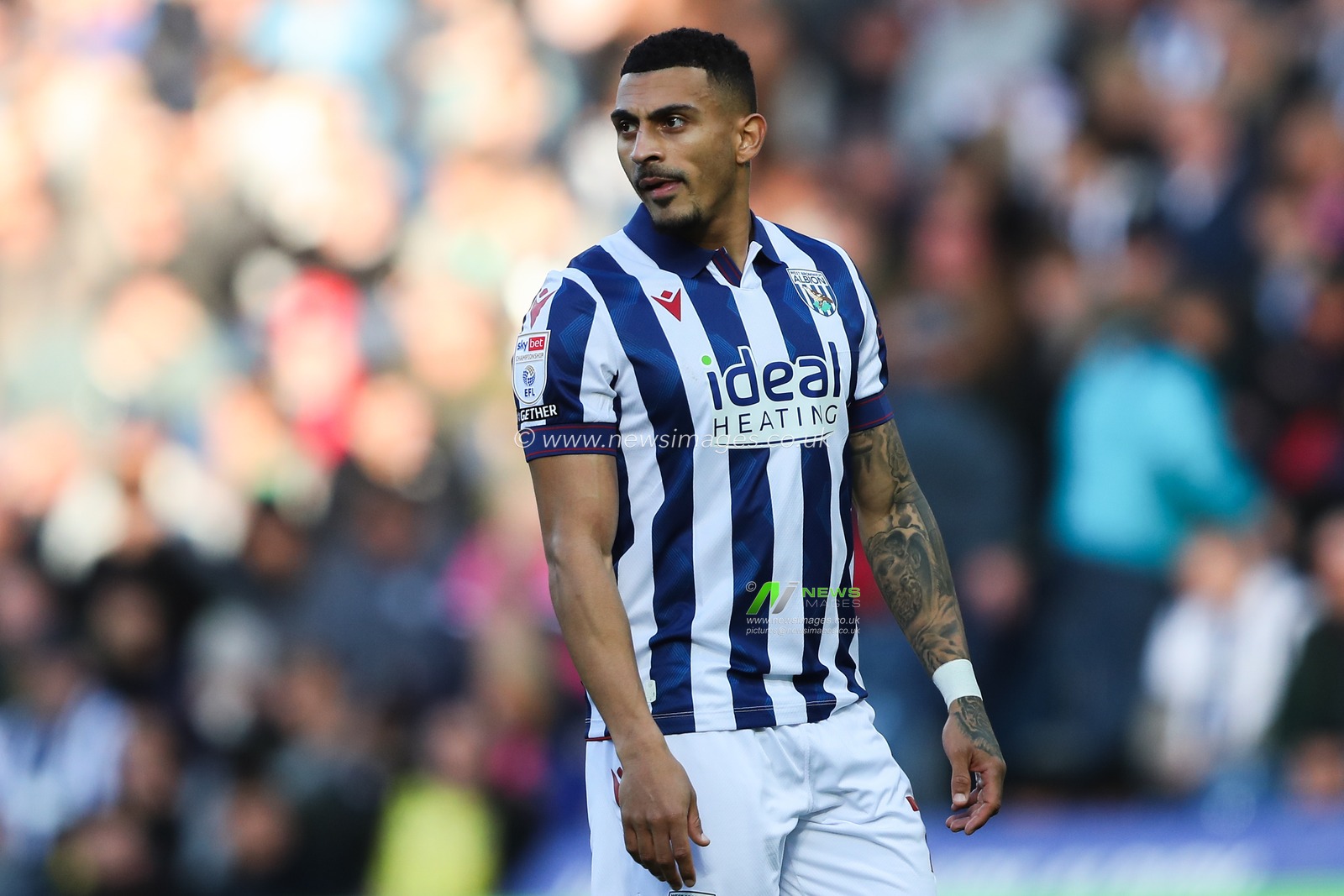 Karlan Grant of West Bromwich Albion during the Sky Bet Championship match West Bromwich Albion vs Cardiff City at The Hawthorns, West Bromwich, United Kingdom, 26th October 2024

(Photo by Gareth Evans/News Images)
