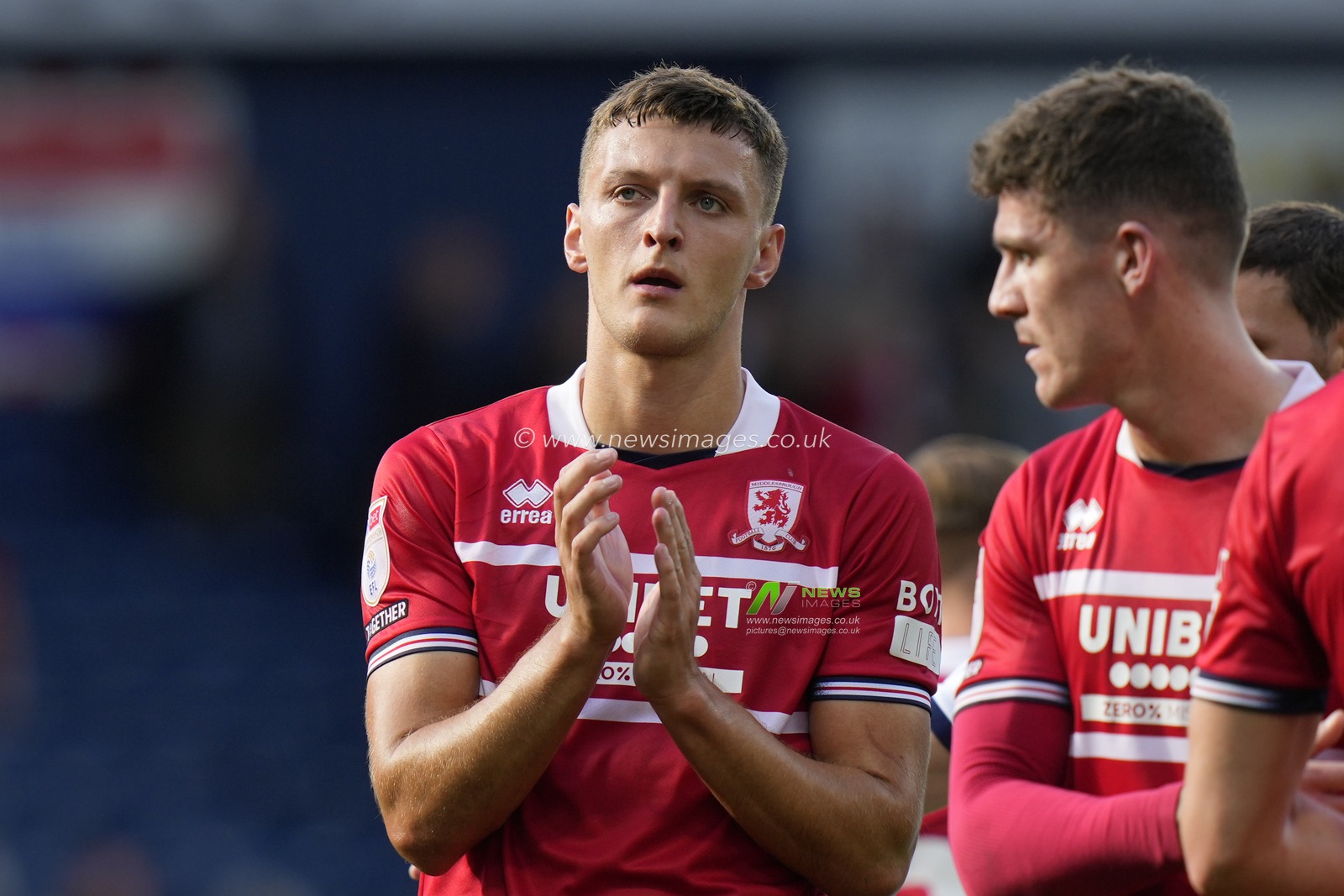 Dael Fry #6 of Middlesbrough salutes the fans after the Sky Bet Championship match West Bromwich Albion vs Middlesbrough at The Hawthorns, West Bromwich, United Kingdom, 26th August 2023

(Photo by Steve Flynn/News Images)
