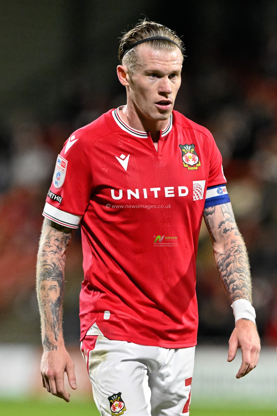 James McClean of Wrexham, during the Sky Bet League 2 match Wrexham vs Harrogate Town at SToK Cae Ras, Wrexham, United Kingdom, 12th March 2024

(Photo by Cody Froggatt/News Images)