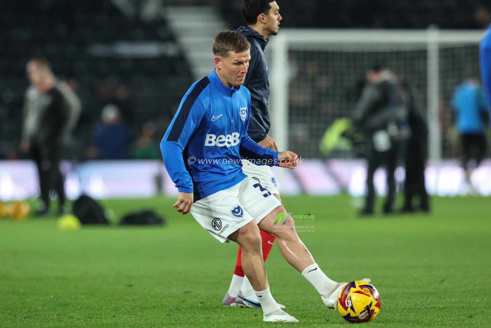 Matt Ritchie of Portsmouth in the pregame warmup session during the Sky Bet Championship match Derby County vs Portsmouth at Pride Park Stadium, Derby, United Kingdom, 13th December 2024

(Photo by Alfie Cosgrove/News Images)