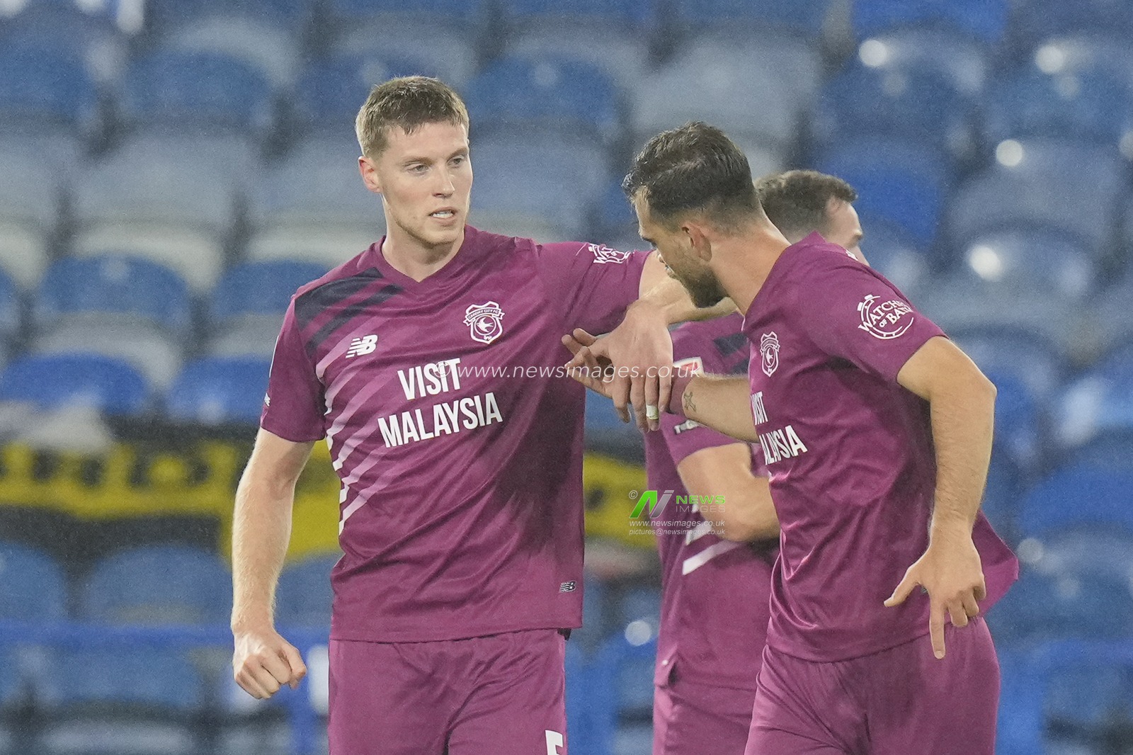 Dimitris Goutas #4 of Cardiff City celebrates after he  scores a goal to make it 0-2 during the Sky Bet Championship match Huddersfield Town vs Cardiff City at John Smith's Stadium, Huddersfield, United Kingdom, 24th October 2023

(Photo by Steve Flynn/News Images)