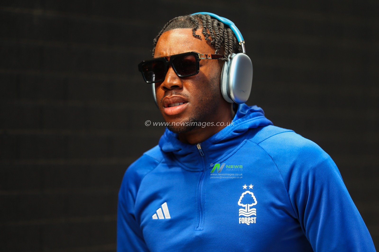 Anthony Elanga of Nottingham Forest arrives ahead of the Premier League match Burnley vs Nottingham Forest at Turf Moor, Burnley, United Kingdom, 19th May 2024

(Photo by Gareth Evans/News Images)