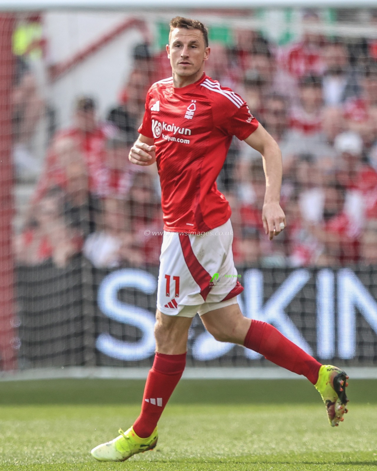 Chris Wood of Nottingham Forest during the Premier League match Nottingham Forest vs Everton at City Ground, Nottingham, United Kingdom, 12th April 2025

(Photo by Alfie Cosgrove/News Images)