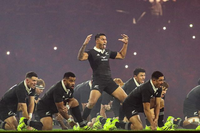 Rieko Ioane of New Zealand leads the Haka during the Quilter Nations Series 2025 match Wales vs New Zealand at Principality Stadium, Cardiff, United Kingdom, 22nd November 2025

(Photo by Andrew Lewis/News Images)

*** GER AUT SUI OUT ***