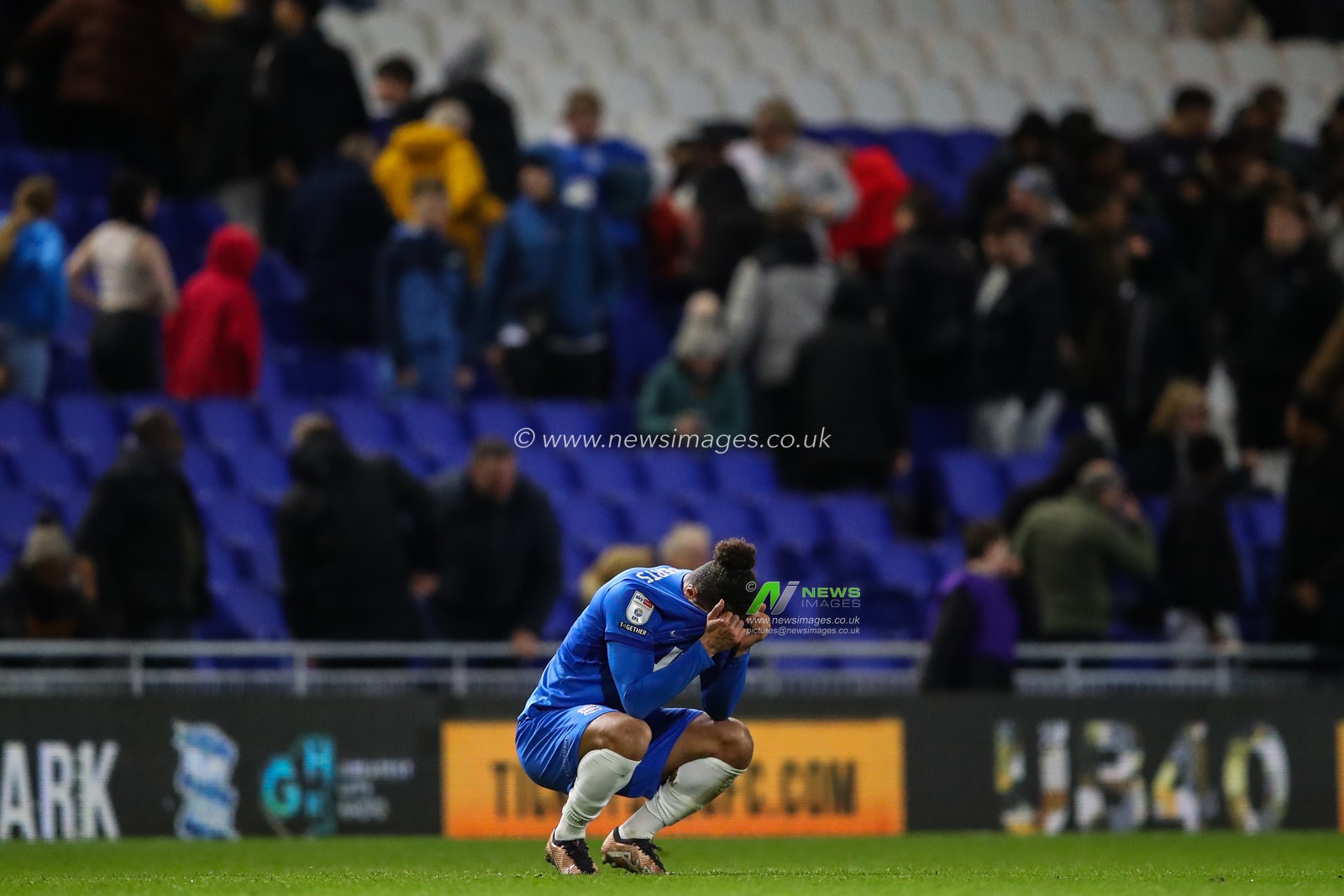 Tyler Roberts of Birmingham City reacts to his team's loss after the Sky Bet Championship match Birmingham City vs Middlesbrough at St Andrews, Birmingham, United Kingdom, 12th March 2024

(Photo by Gareth Evans/News Images)