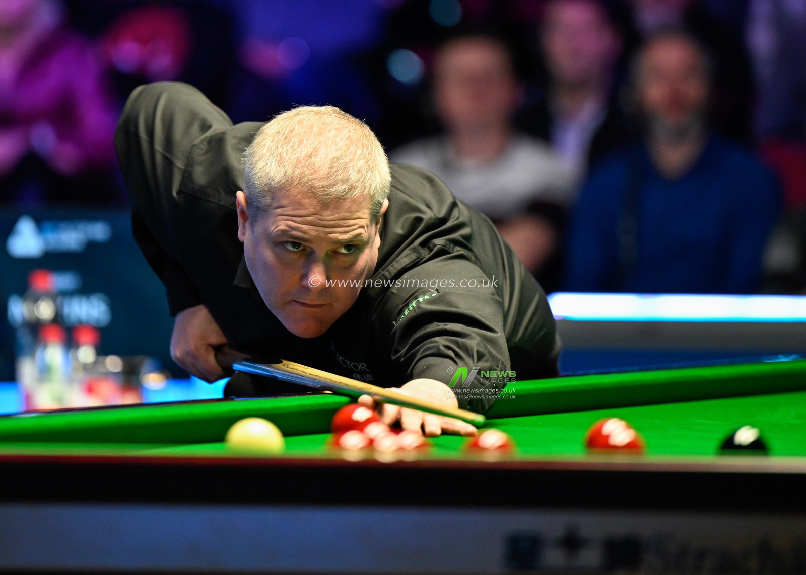 Robert Milkins plays a shot, during the 2024 BetVictor Welsh Open at Venue Cymru, Llandudno, United Kingdom, 12th February 2024

(Photo by Cody Froggatt/News Images)