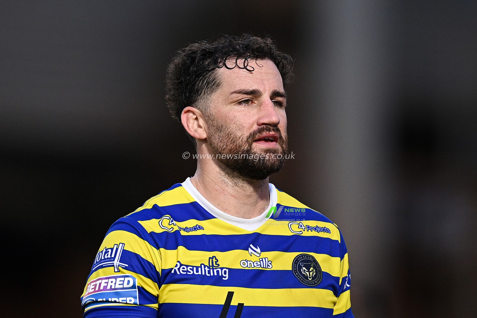 Toby King of Warrington Wolves during the Betfred Super League round 22 match Bradford Bulls vs Warrington Wolves at Odsal Stadium, Bradford, United Kingdom on 08 August 2026

(Photo by Ben Roberts/News Images)