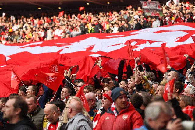 Arsenal fans during the Carabao Cup Final match Arsenal vs Manchester City at Emirates, London, United Kingdom on 22 March 2026

(Photo by Alfie Cosgrove/News Images)