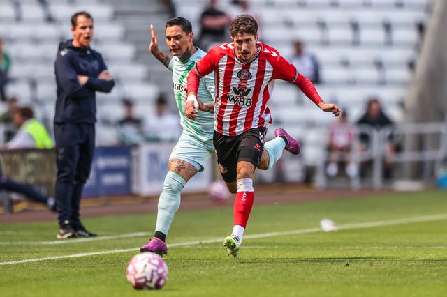 Trai Hume of Sunderland during the Pre-season friendly match Sunderland vs Real Betis at Stadium Of Light, Sunderland, United Kingdom, 2nd August 2025

(Photo by Alfie Cosgrove/News Images)