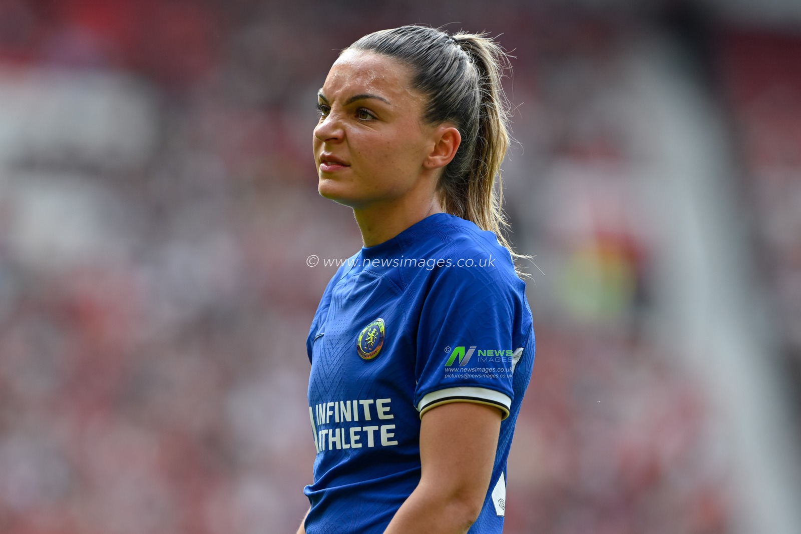 Johanna Rytting Kaneryd of Chelsea Women, during the The FA Women's Super League match Manchester United Women vs Chelsea FC Women at Old Trafford, Manchester, United Kingdom, 18th May 2024

(Photo by Cody Froggatt/News Images)